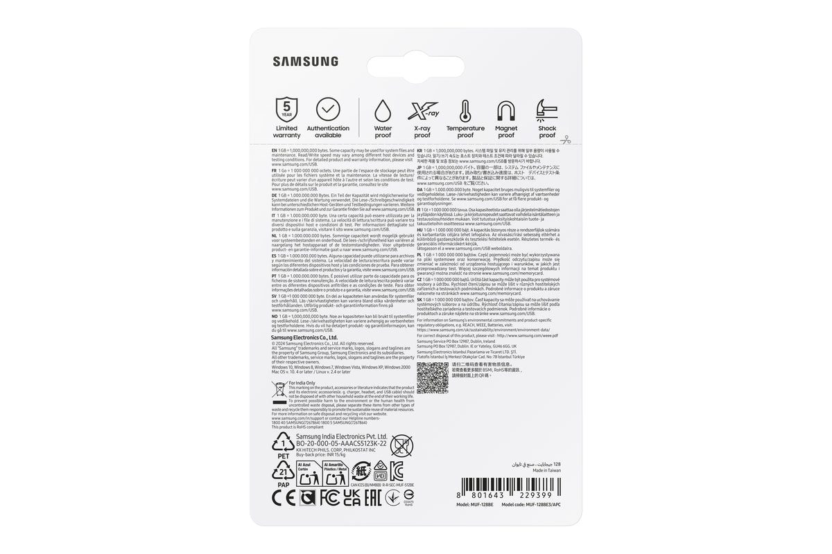 Samsung | BAR Plus | MUF-128BE3/APC | 128 GB | USB Type-A | Silver