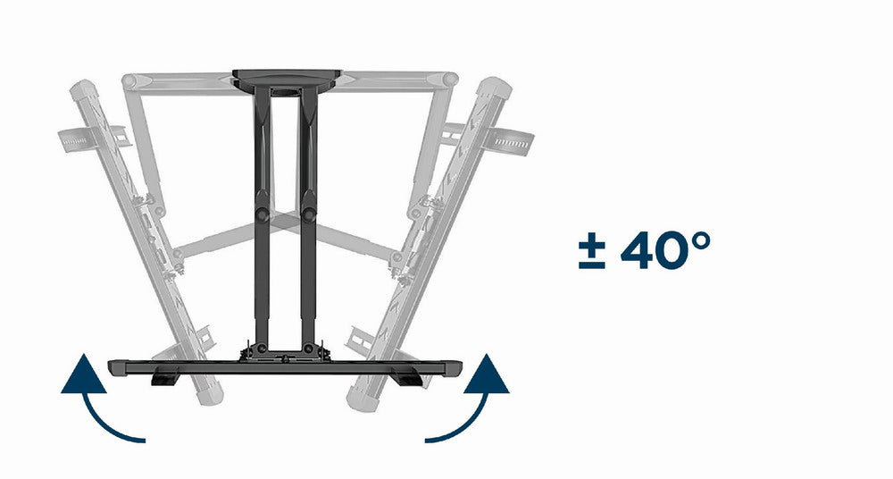 Gembird | Wall mount | WM-58ST-01 | Tilt, swivel, rotate | 32-58 " | Maximum weight (capacity) 36.4 kg | Black