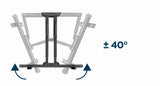 Gembird | Wall mount | WM-58ST-01 | Tilt, swivel, rotate | 32-58 " | Maximum weight (capacity) 36.4 kg | Black