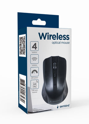 Gembird | Mouse | MUSW-4B-04 | Standard | Wireless | Black