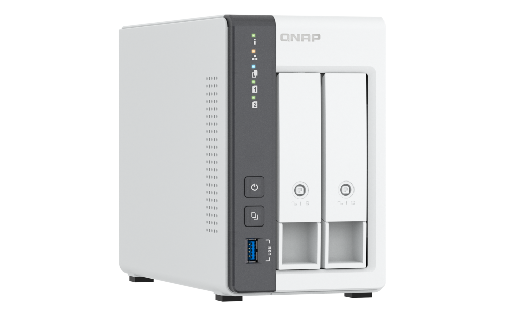 QNAP 2-bay 2.5 GbE NAS with Integrated NPU | TS-216G | ARM 4-core | Cortex-A55 | Processor frequency 2.0 GHz | 4 GB
