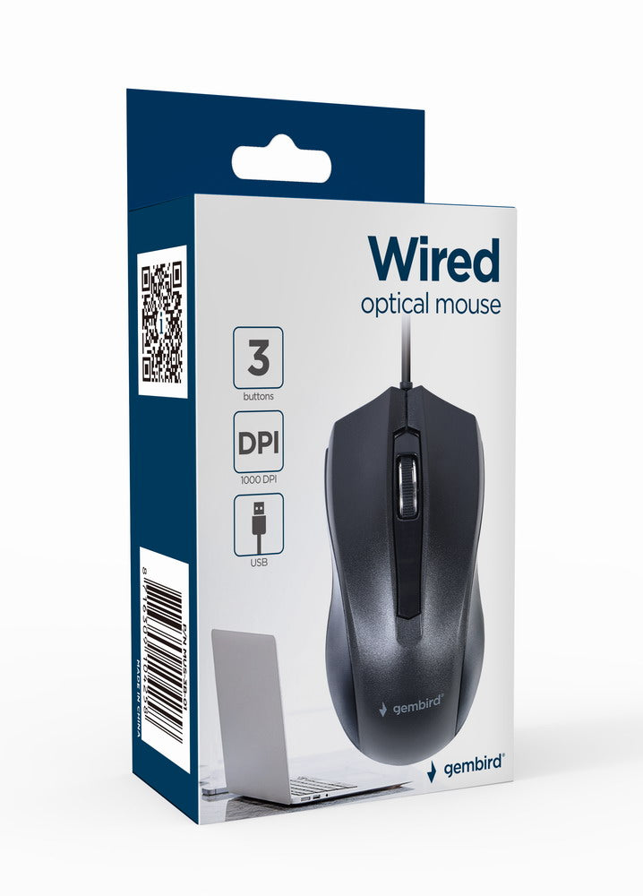 Gembird | Optical Mouse | MUS-3B-01 | Optical mouse | USB | Black
