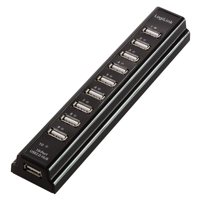 Logilink | USB 2.0 Hub-10 port whit power adapter