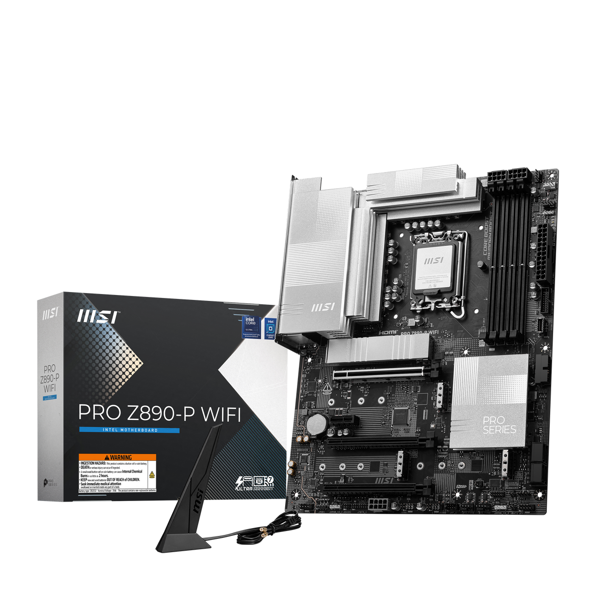 MSI PRO Z890-P WIFI | Processor family Intel | Processor socket LGA1851 | DDR5 UDIMM | Supported hard disk drive interfaces SATA, M.2 | Number of SATA connectors 4