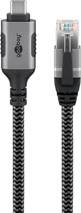Goobay | USB-A 3.1 to RJ45 Ethernet Cable, 1 m | 70696 | Black