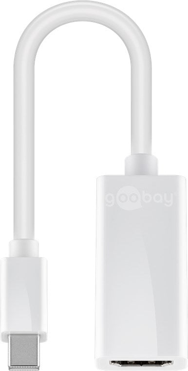 Goobay | Mini DisplayPort/HDMI adapter cable 1.1 | 51729 | White | Mini DisplayPort male | HDMI female (Type A)