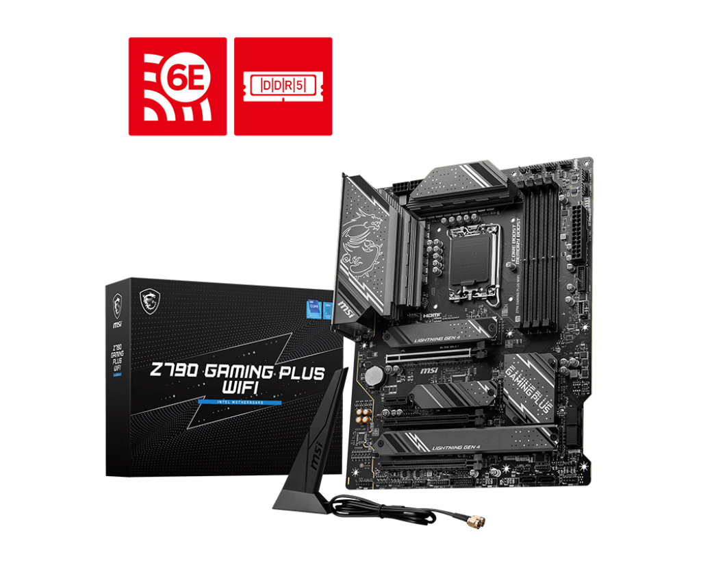 MSI | Z790 GAMING PLUS WIFI | Processor family Intel | Processor socket LGA1700 | DDR5 | Number of SATA connectors 6