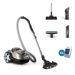 Philips Vacuum cleaner | XD8152/12 | Bagged | Power 900 W | Dust capacity 4 L | Pearl Metal