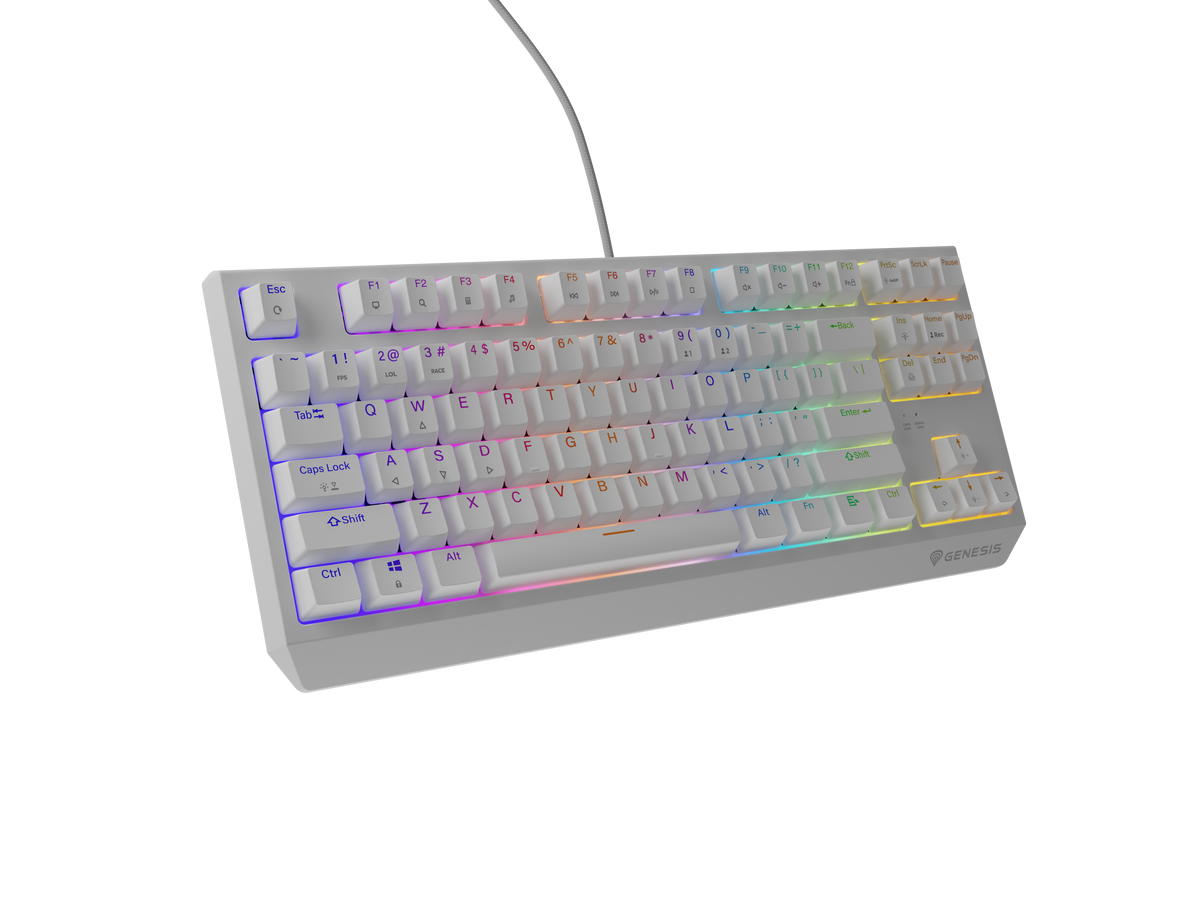 Genesis | THOR 230 | Mechanical Gaming Keyboard | Wired | US | Outemu Brown | White