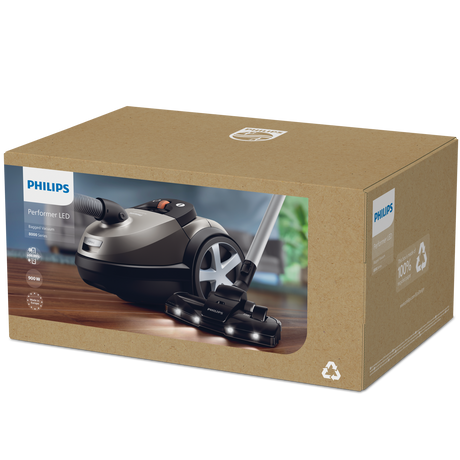 Philips Vacuum cleaner | XD8152/12 | Bagged | Power 900 W | Dust capacity 4 L | Pearl Metal
