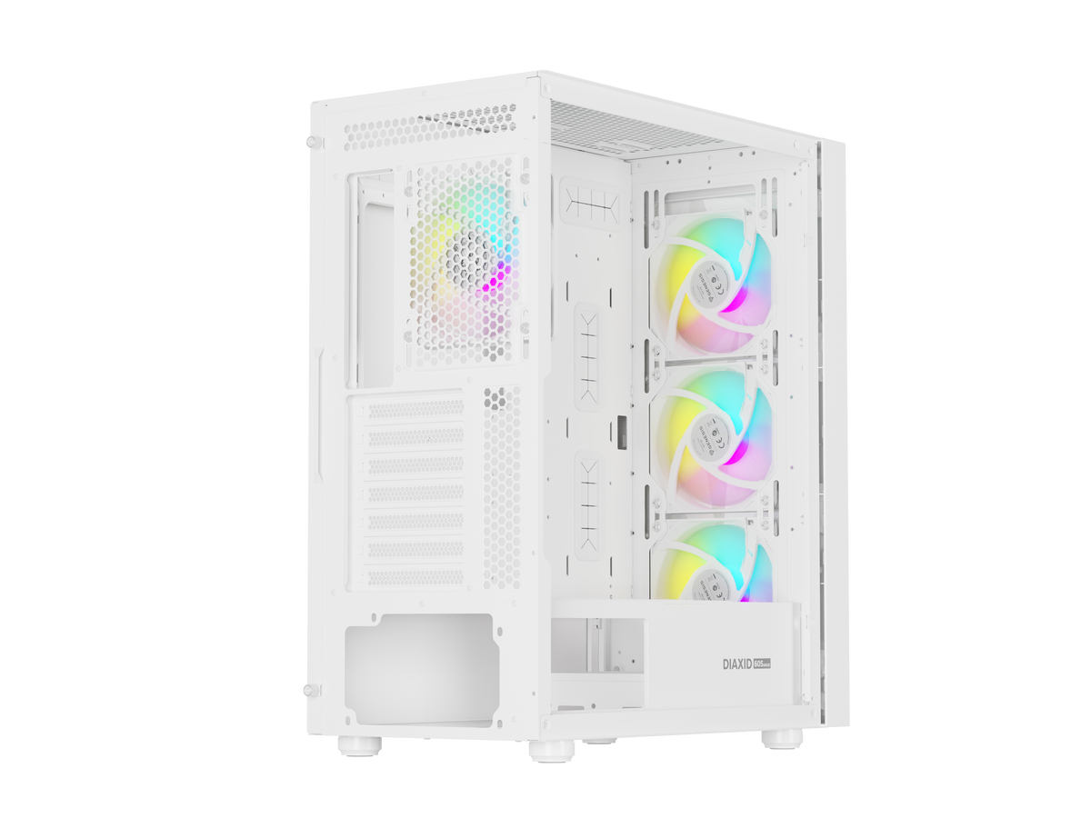 Genesis Gaming PC Case | Diaxid 605 ARGB | Midi Tower | White