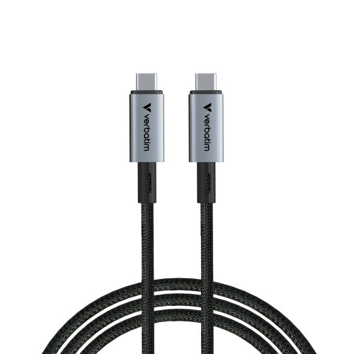 Verbatim 31847 Sync &amp; Charge Kabelis USB-C į USB-C 240W 40Gbps 120cm, Pilka/Juoda