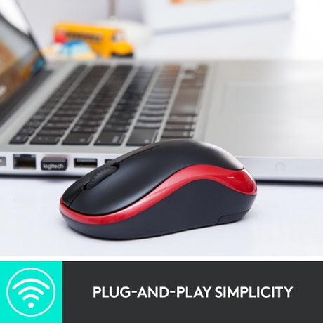 Logitech M185 Belaidė pelė, RF Wireless, 1000 DPI, Juoda/Pilka