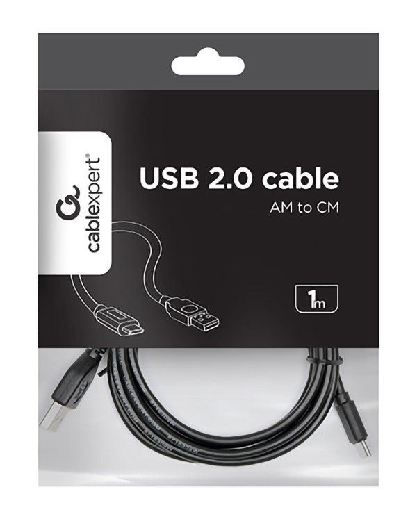 Cablexpert CCP-USB2-AMCM-1M USB 2.0 AM to Type-C cable (AM/CM), 1 m | Cablexpert