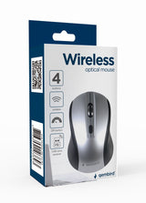 Gembird | Optical Mouse | MUSW-4B-02-BS | Wireless | USB | Black/silver