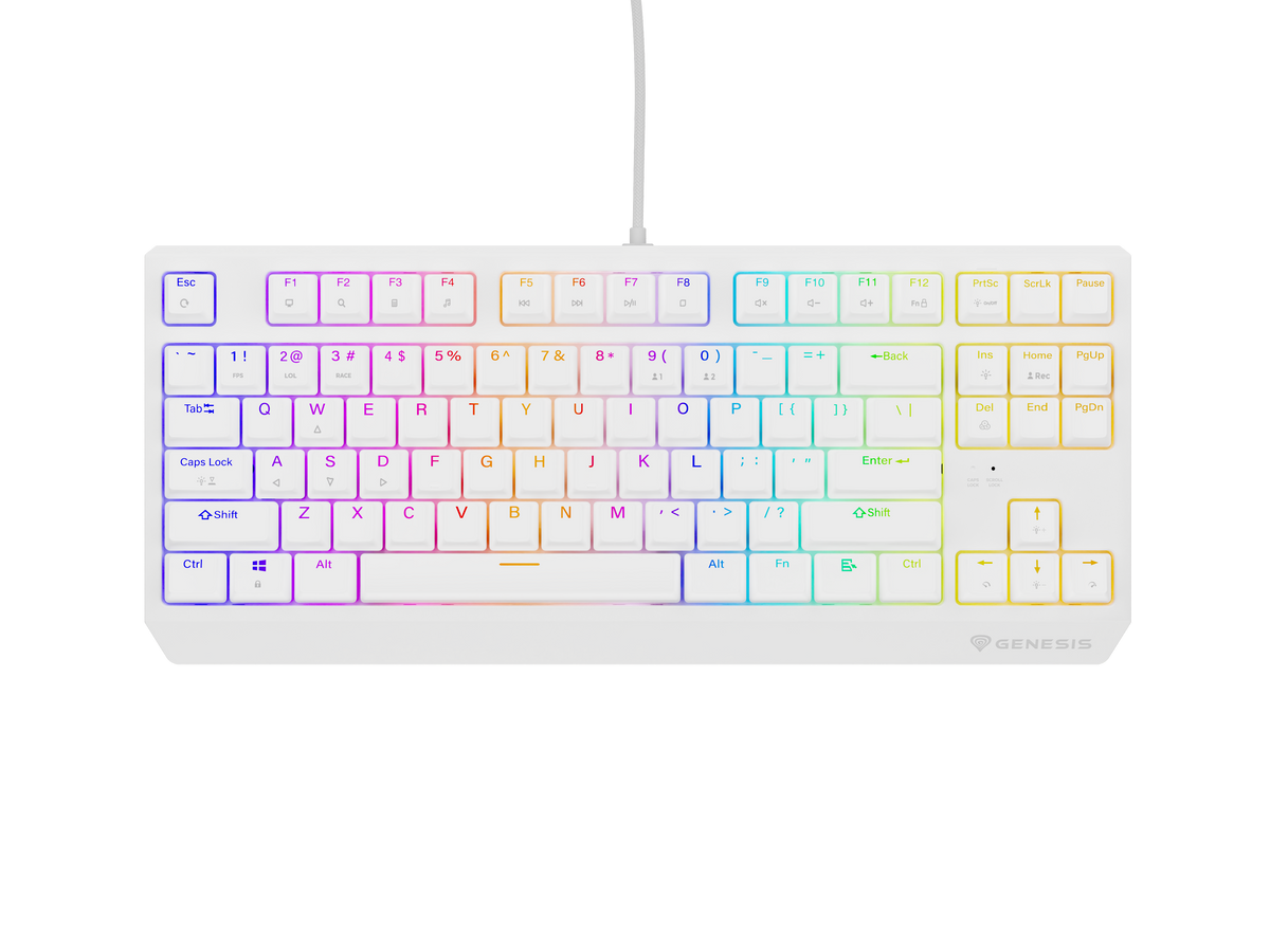 Genesis | THOR 230 | Mechanical Gaming Keyboard | Wired | US | Outemu Brown | White