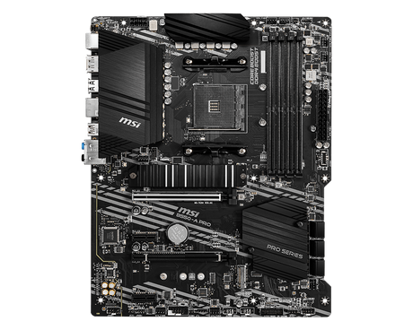 MSI | B550-A PRO | Processor family AMD | Processor socket AM4 | DDR4 DIMM | Memory slots 4 | Supported hard disk drive interfaces SATA, M.2 | Number of SATA connectors 6 | Chipset AMD B550 | ATX