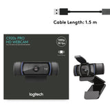 Logitech C920s PRO HD Internetinė kamera FHD 1920x1080, USB-A, Juoda
