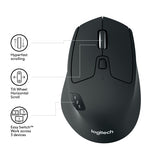Logitech M720 Triathlon Belaidė pelė RF Wireless + Bluetooth, 1000 DPI, Juoda