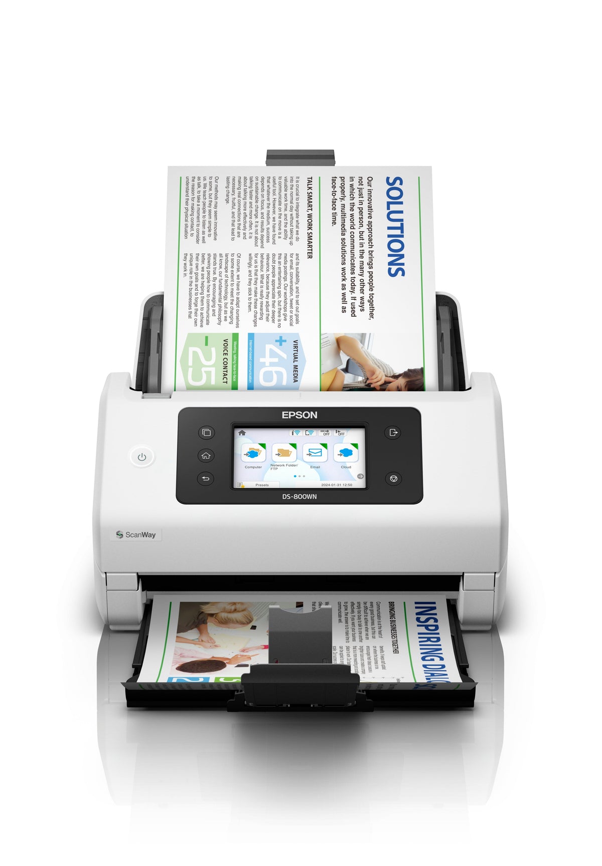Epson Network Business Scanner | WorkForce DS-800WN | Colour | Wireless