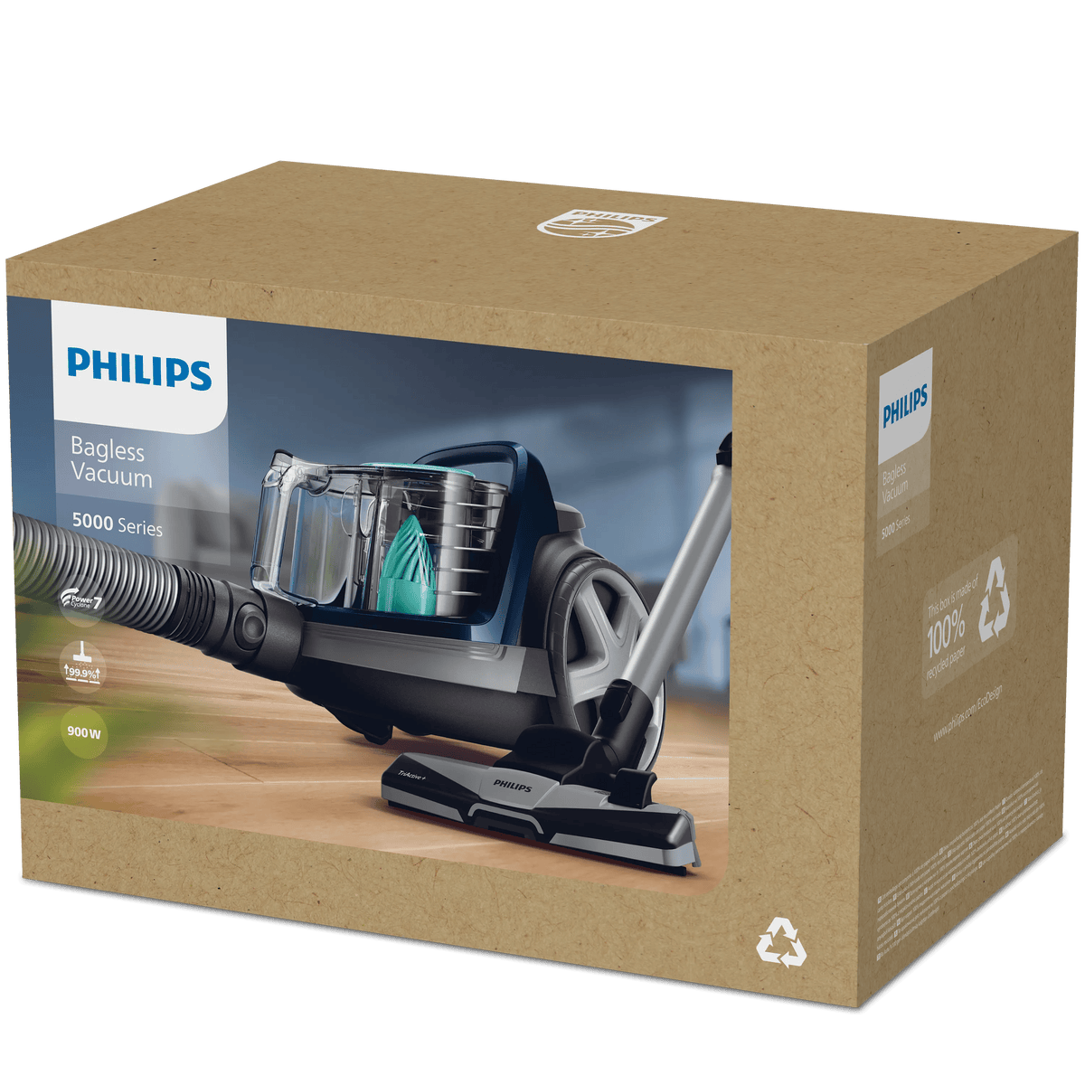 Philips | Vacuum cleaner | PowerPro Active FC9556/09 | Bagless | Power 900 W | Dust capacity 1.5 L | Blue