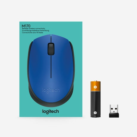 Logitech M171 Belaidė pelė RF Wireless, 1000 DPI, Blue/Black