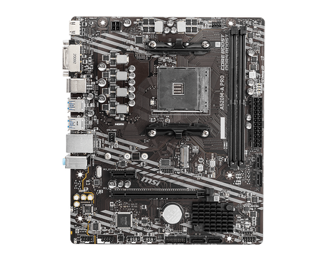 MSI | A520M-A PRO | Processor family AMD | Processor socket AM4 | DDR4 | Memory slots 2 | Chipset AMD A | Micro ATX