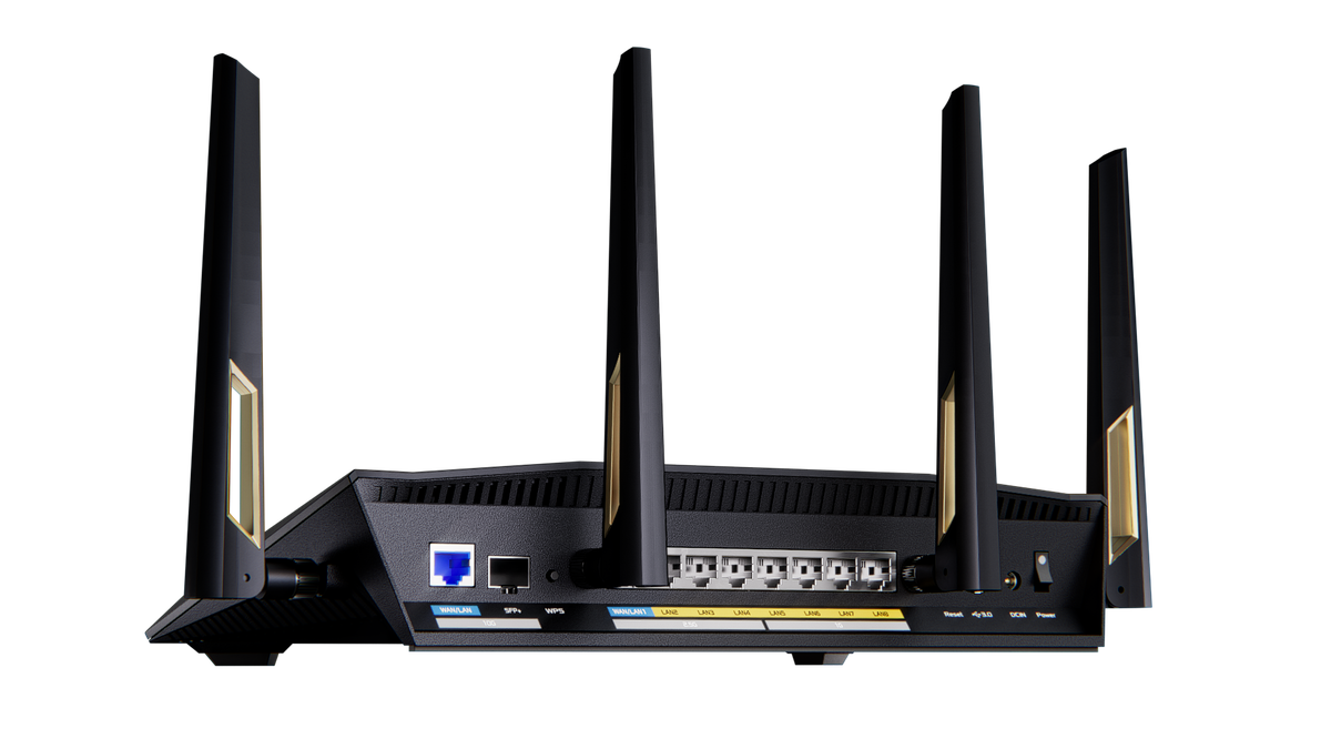 Asus | Dual-band WiFi 7 AiMesh Extendable Performance Router | RT-BE88U | 802.11be | 10/100/1000 Mbit/s | Ethernet LAN (RJ-45) ports 4 | Mesh Support Yes | MU-MiMO Yes | 3G/4G data sharing | Antenna type External