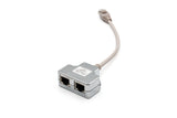 Digitus | CAT 5e patch cable adapter, 2x CAT 5e, shielded | DN-93904 | Black