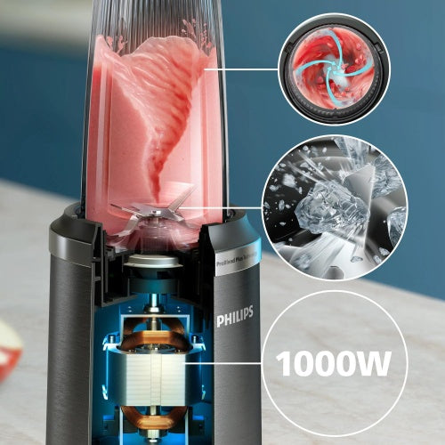 Philips Blender | HR2767/00 | Tabletop | 1000 W | Jar material Plastic | Jar capacity 0.3 + 0.5 + 0.7 L | Ice crushing | Black