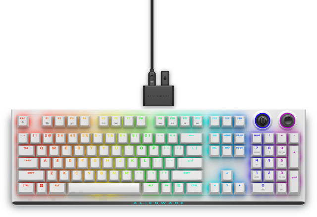 Dell | Alienware Tri-Mode AW920K | Wireless Gaming Keyboard | Wireless | Bluetooth | RGB LED light | Wireless connection | US | CHERRY MX Red | Lunar Light