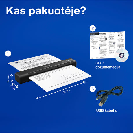 Epson | Wireless Mobile Scanner | WorkForce ES-60W | Colour | Document