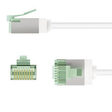 Goobay 74357 Ultra-Flexible CAT 8.1 Patch Cable, Slim, U/FTP, 0.15 m, White | Goobay