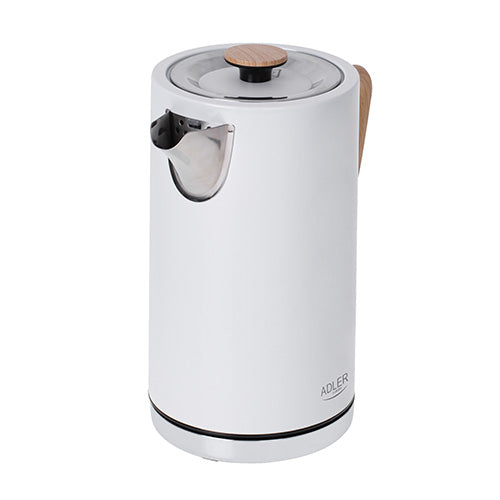 Adler | Kettle | AD 1347w | Electric | 2200 W | 1.5 L | Stainless steel | 360° rotational base | White