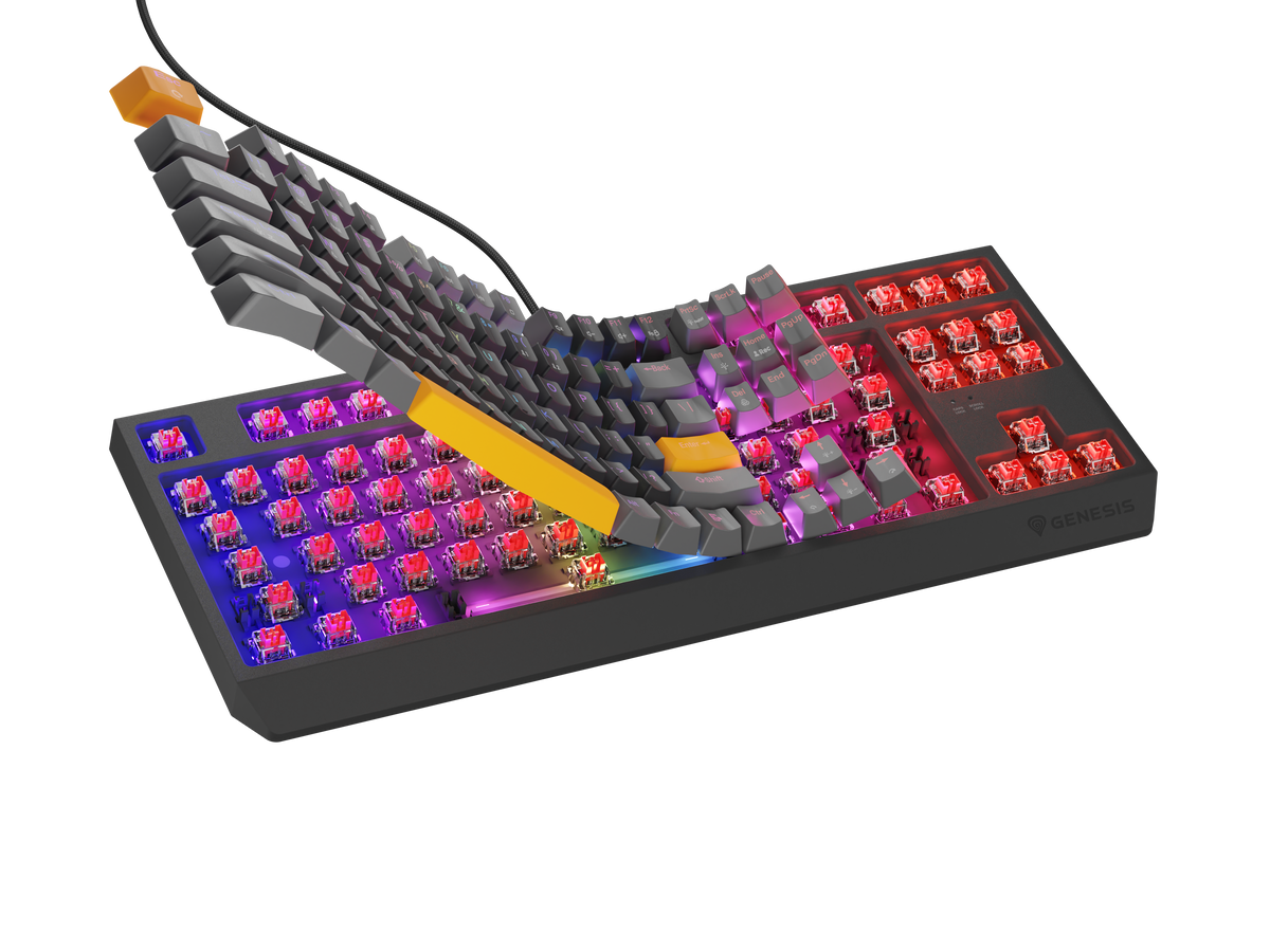 Genesis | THOR 230 | Mechanical Gaming Keyboard | Wired | US | Outemu Red | Anchor Gray Positive