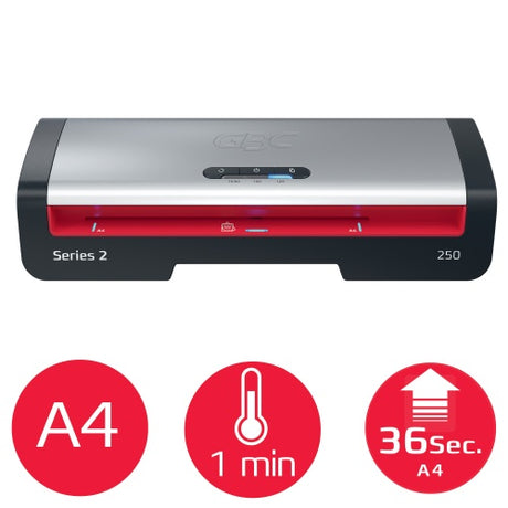 GBC 250 Office Laminavimo aparatas A4, 500 mm/min, Juoda/Pilka