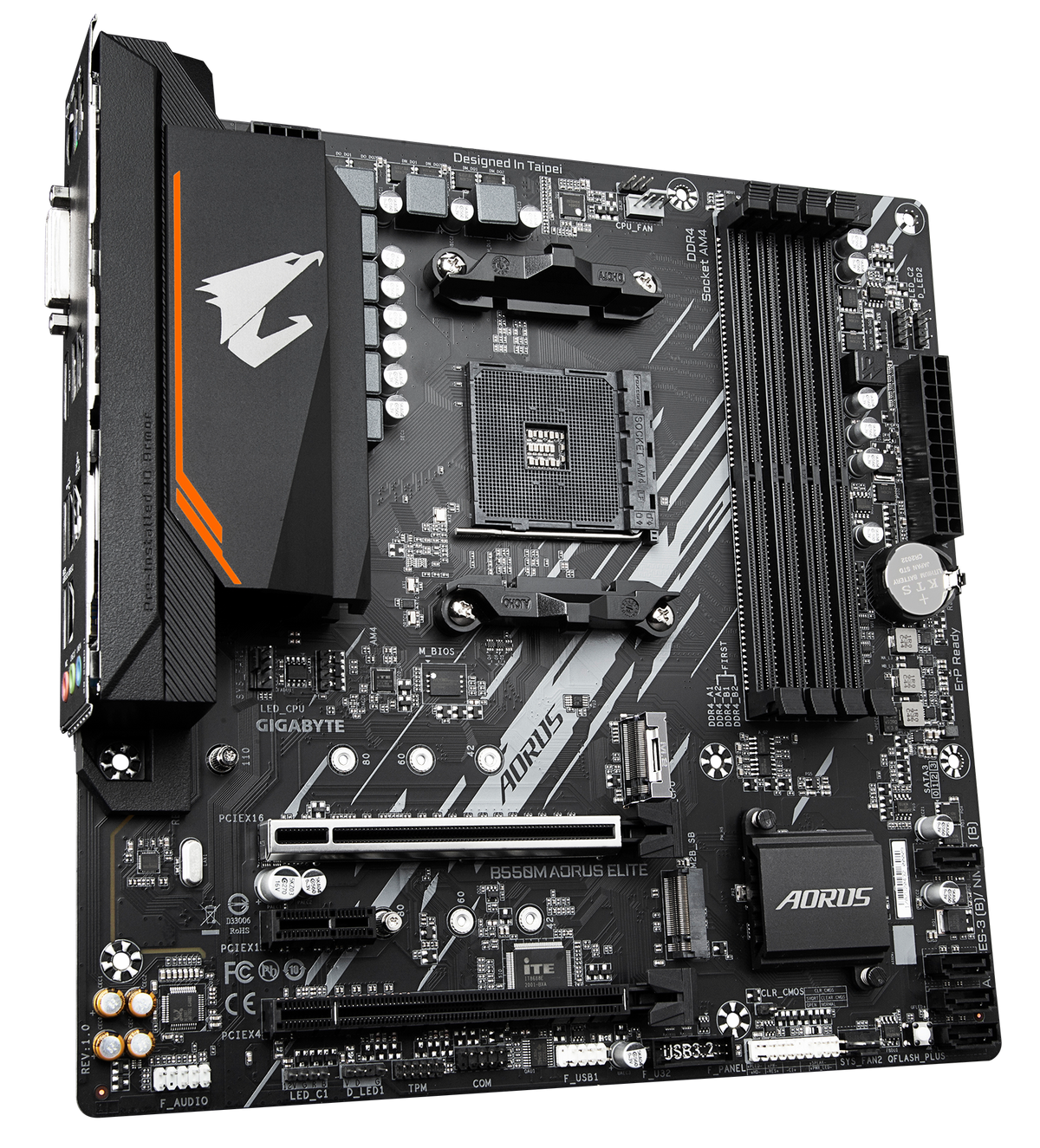 Gigabyte | B550M AORUS ELITE 1.0 | Processor family AMD | Processor socket AM4 | DDR4 DIMM | Memory slots 4 | Number of SATA connectors 4 x SATA 6Gb/s connectors | Chipset AMD B | Micro ATX