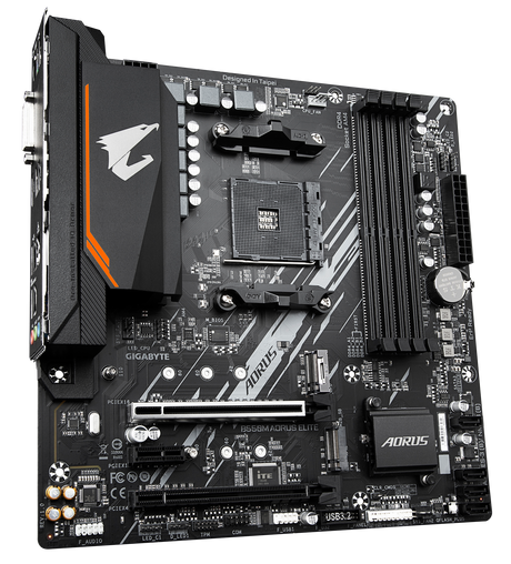 Gigabyte | B550M AORUS ELITE 1.0 | Processor family AMD | Processor socket AM4 | DDR4 DIMM | Memory slots 4 | Number of SATA connectors 4 x SATA 6Gb/s connectors | Chipset AMD B | Micro ATX
