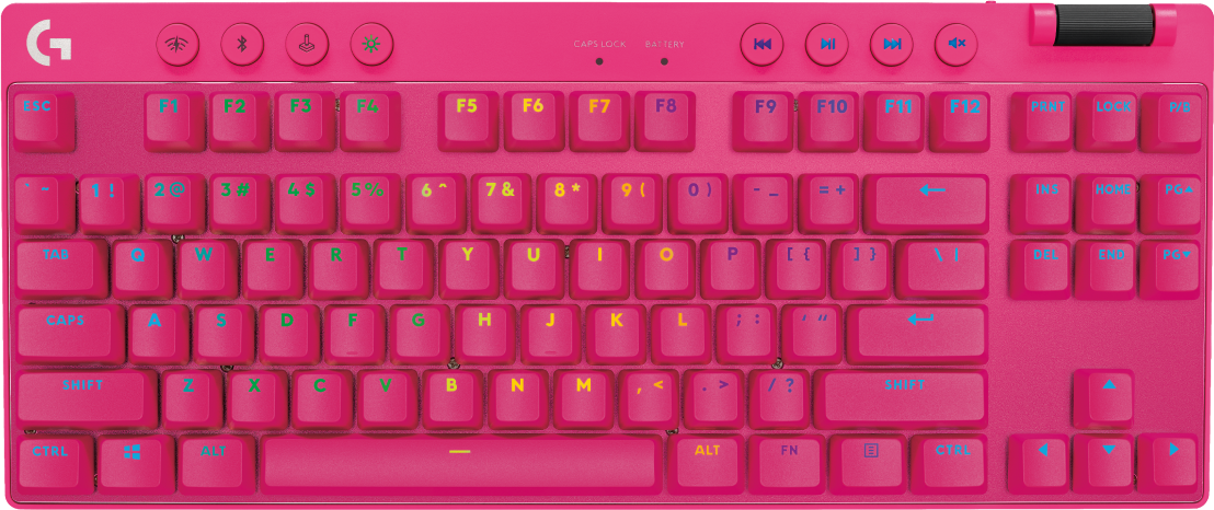 Logitech G PRO X TKL LIGHTSPEED Belaidė žaidimų klaviatūra, Tenkeyless, Tactile, US INT, Pink