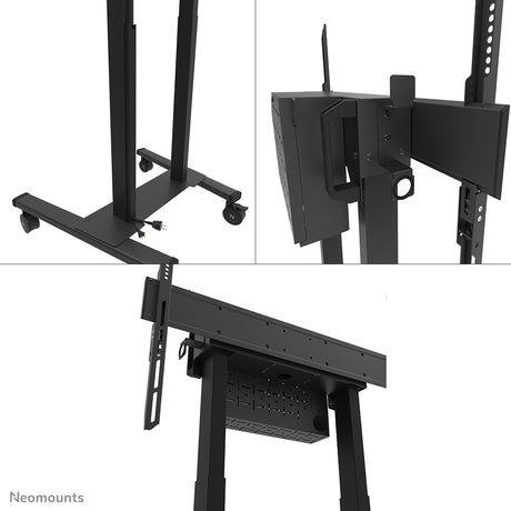 Neomounts Floor stand | FL55-875BL1 TV Trolley Motorised | Adjustable Height | 55-100 " | Maximum weight (capacity) 110 kg | Black