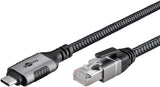 Goobay | USB-A 3.1 to RJ45 Ethernet Cable, 1 m | 70696 | Black