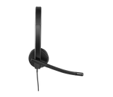 Logitech H570e Mono MS Teams Laidinės ausinės USB-A, Juoda