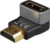 Goobay HDMI Angled Adapter 270° Vertical, 8K @ 60 Hz, Gold-Plated | 72011