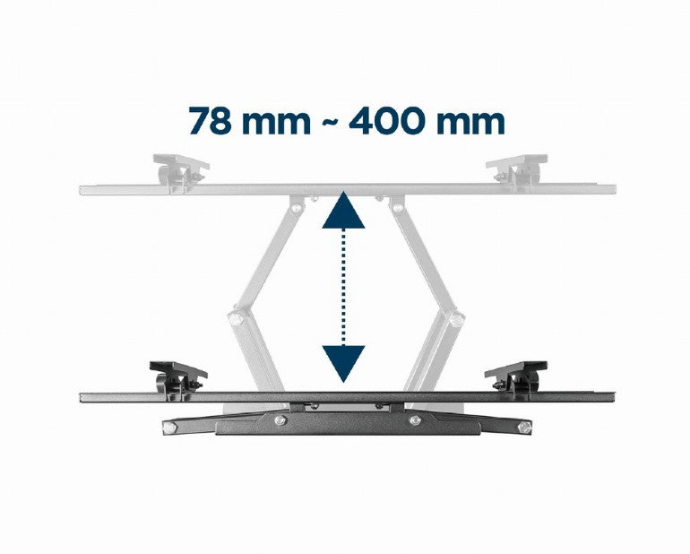 Gembird | Full-motion wall mount | WM-70ST-01 | Tilt, Swivel | 37-70 " | Maximum weight (capacity) 35 kg | Black