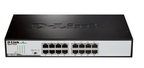 D-Link | 16-Port Gigabit Unmanaged Desktop Switch | DGS-1016D | Unmanaged | Desktop