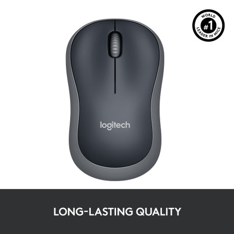 Logitech M185 Belaidė pelė, RF Wireless, 1000 DPI, Juoda/Pilka