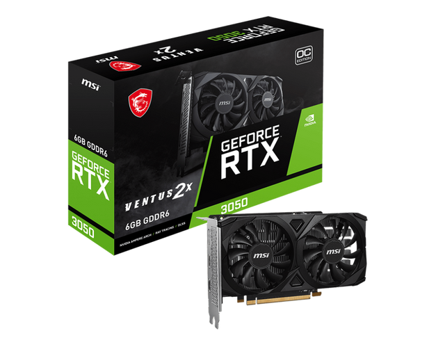 MSI GeForce RTX 3050 VENTUS 2X E 6GB OC