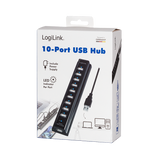 Logilink | USB 2.0 Hub-10 port whit power adapter