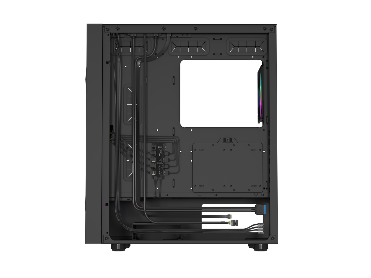 Genesis Gaming PC Case | Diaxid 605 ARGB | Midi Tower | Black