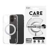 CARE Feature Case | Back cover | Apple | iPhone 16 | Recycled plastic | Silver | Kickstand & MagSafe